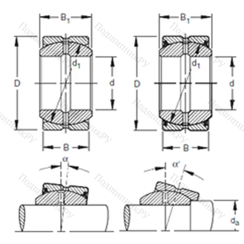 Подшипник скольжения сферический 6SF 10 от производителя  TIMKEN