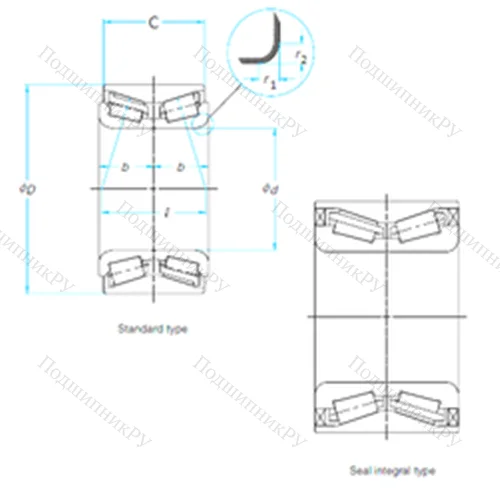 Подшипник роликовый радиально-упорный JRM 3940X 2/JRM 4068XD