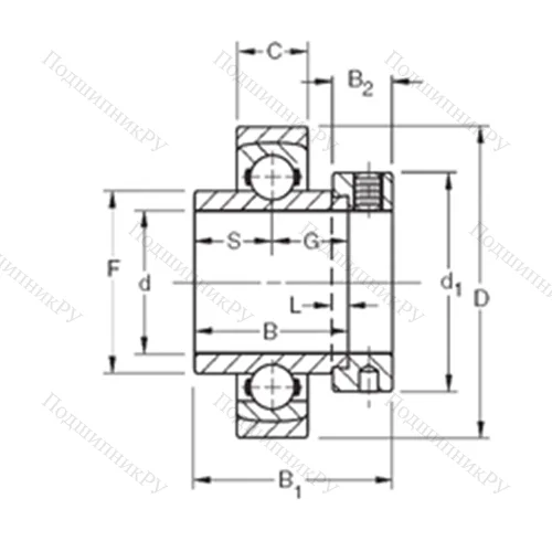 Подшипник шариковый радиальный SMN 211KS