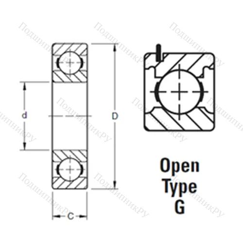 Подшипник шариковый радиальный 9111KG