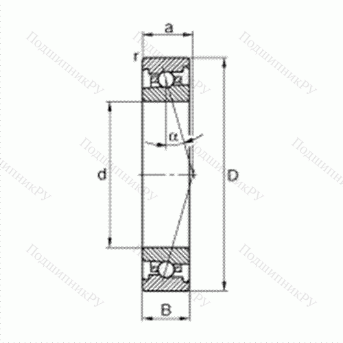 Подшипник шпиндельный HS 71914-C-T-P 4S от производителя  FAG Подшипник шпиндельный HS 71914-C-T-P 4S от производителя  FAG