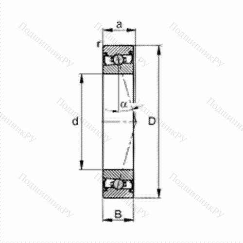 Подшипник шпиндельный HCS 71924-C-T-P 4S от производителя  FAG Подшипник шпиндельный HCS 71924-C-T-P 4S от производителя  FAG