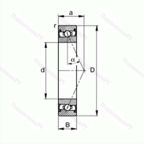 Подшипник шпиндельный HSS 71924-E-T-P 4S от производителя  FAG Подшипник шпиндельный HSS 71924-E-T-P 4S от производителя  FAG