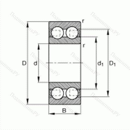 Подшипник шариковый радиальный 4209-B-TVH от производителя  FAG Подшипник шариковый радиальный 4209-B-TVH от производителя  FAG