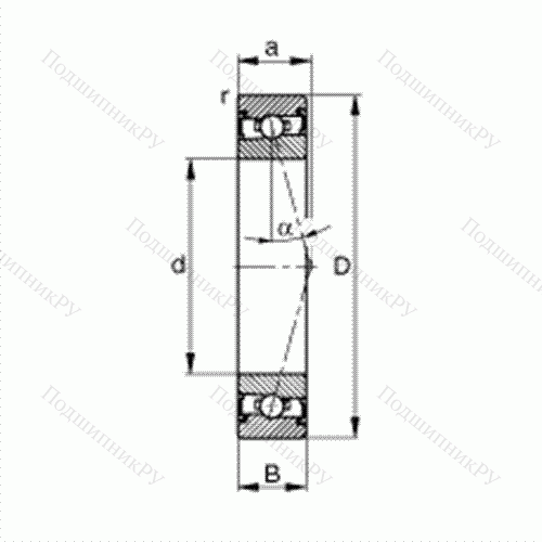 Подшипник шпиндельный HSS 71918-C-T-P 4S от производителя  FAG Подшипник шпиндельный HSS 71918-C-T-P 4S от производителя  FAG