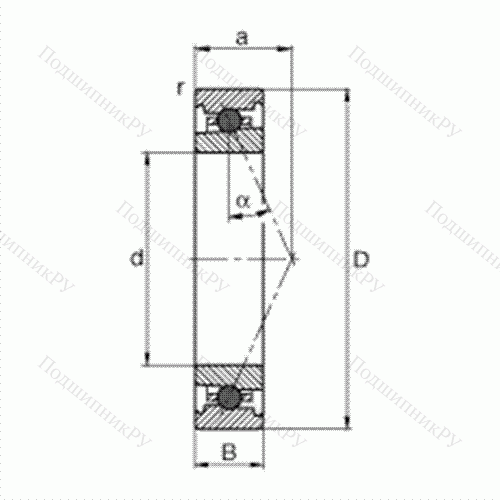 Подшипник шпиндельный HC 7026-E-T-P 4S от производителя  FAG Подшипник шпиндельный HC 7026-E-T-P 4S от производителя  FAG